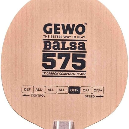 GEWO Balsa Carbon 575 Offensive Minus – Table Tennis Blade - Head