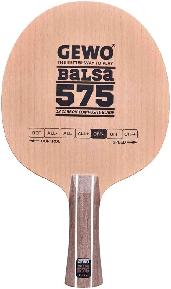 GEWO Balsa Carbon 575 Offensive Minus – Table Tennis Blade