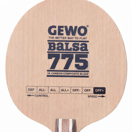 GEWO Balsa Carbon 775 Offensive Plus – Table Tennis Blade - Head