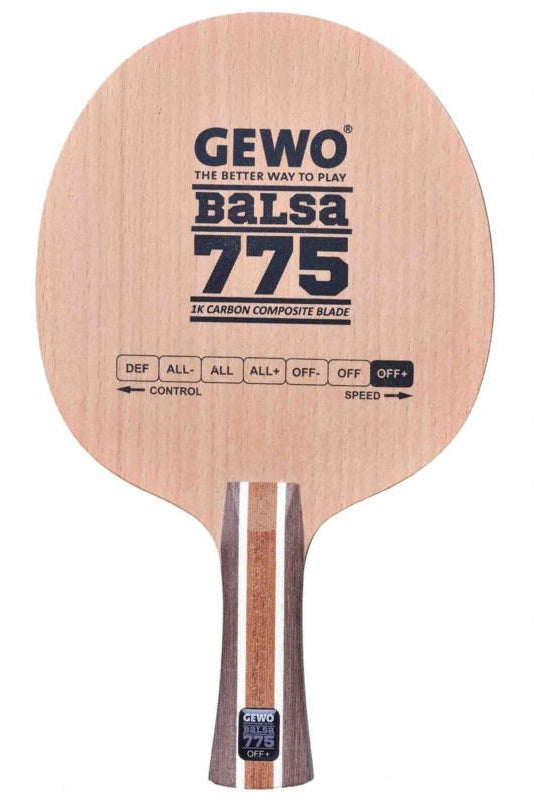 GEWO Balsa Carbon 775 Offensive Plus – Table Tennis Blade