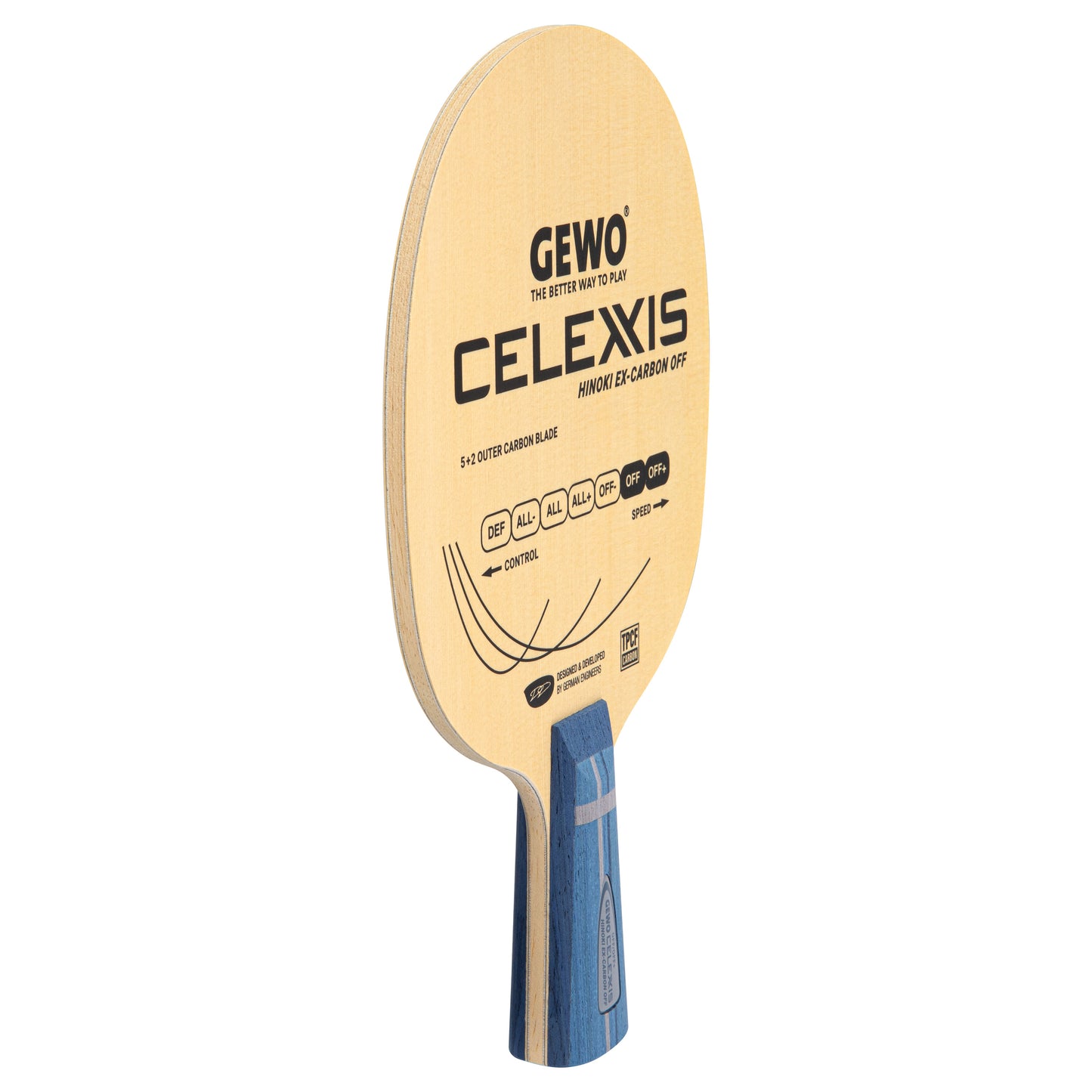 GEWO Celexxis Hinoki Ex-Carbon Offensive - Chinese Penhold Blade - Standing
