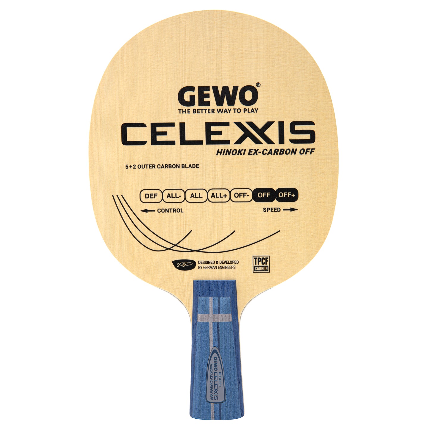 GEWO Celexxis Hinoki Ex-Carbon Offensive - Chinese Penhold Blade 