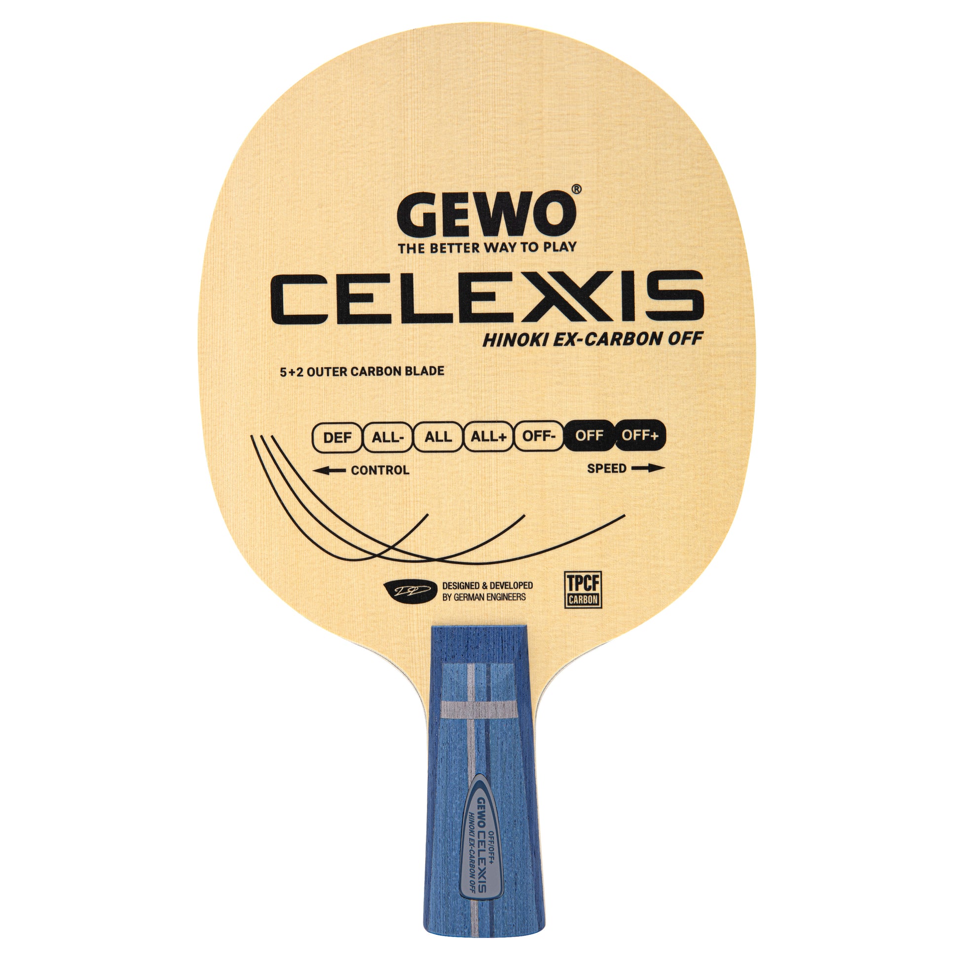 GEWO Celexxis Hinoki Ex-Carbon Offensive - Chinese Penhold Blade 