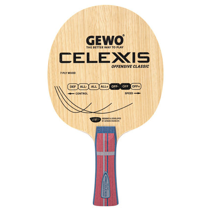  GEWO Celexxis Offensive Classic - Table Tennis Blade - Flared - Front View