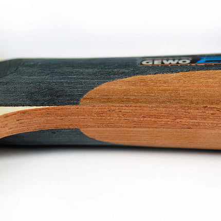 GEWO CS Energy Carbon – Pre‑Assembled Table Tennis Racket - Handle-Side View 