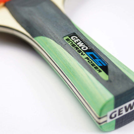 GEWO CS Energy Power – Pre‑Assembled Table Tennis Racket - Flared Handle