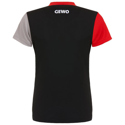 GEWO Lady Shirt Ravenna - Black/Red - Back View