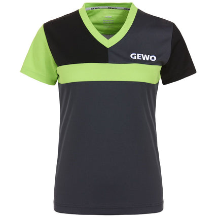 GEWO Lady Shirt Ravenna - Gray/Lime - Front View