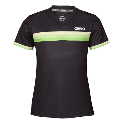 GEWO Lady Shirt Santiago - Black/Lime - Front