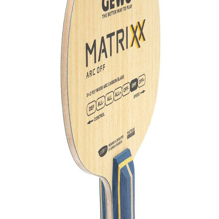 GEWO Matrixx ARC Offensive - Table Tennis Blade - Side View