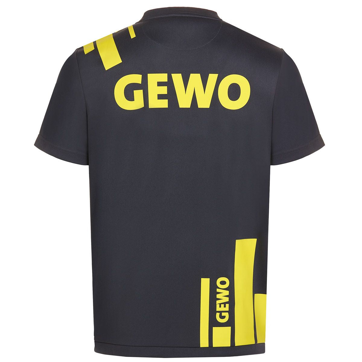 GEWO Nexxus Pro Bloques - Table Tennis Shirt - Dark Grey/Yellow - Back