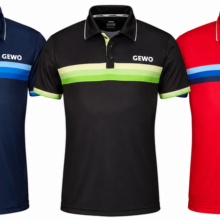 GEWO Polo Shirt Santiago - Blue;Black;Red - Front
