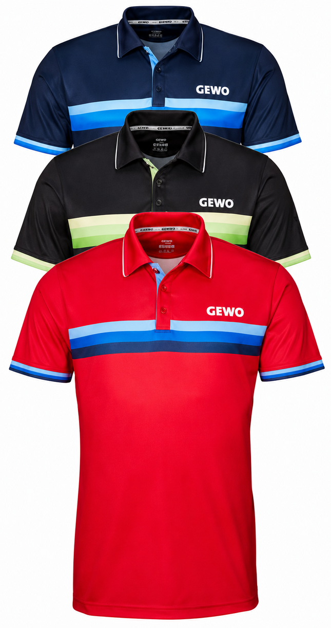 GEWO Poloshirt Santiago - Blue;Black;Red 