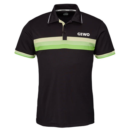 GEWO Poloshirt Santiago Cotton - Black/Lime - Front
