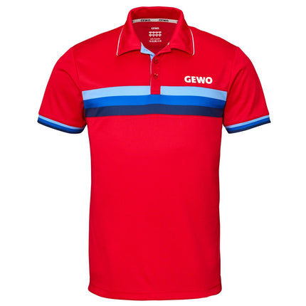 GEWO Poloshirt Santiago Cotton - Red/Blue - Front