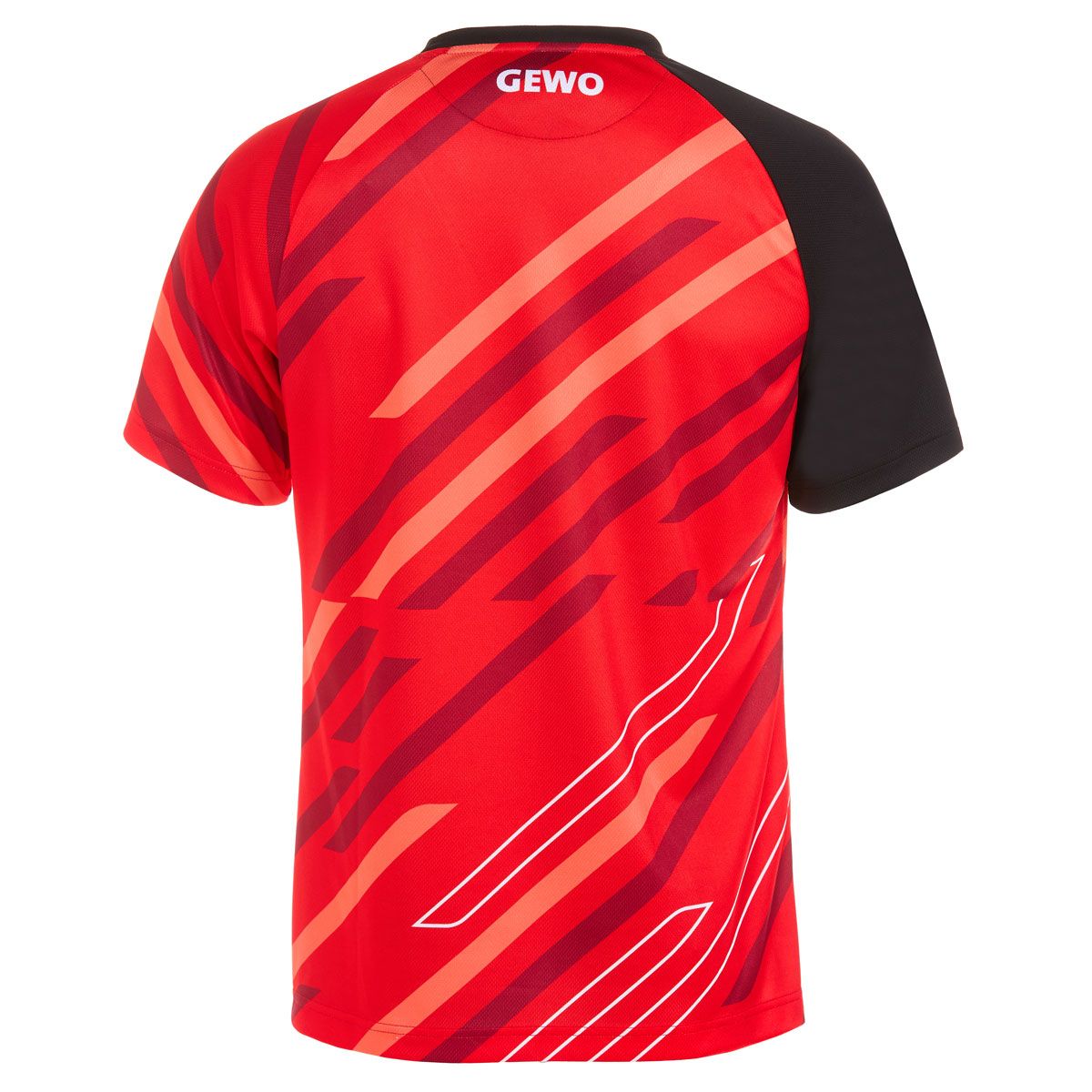 GEWO Ponza II Red/Black - Sporty Table Tennis Shirt - Back