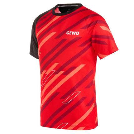 GEWO Ponza II Red/Black - Sporty Table Tennis Shirt - Right Side