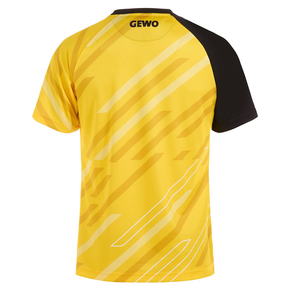 GEWO Ponza II Yellow/Black - Sporty Table Tennis Shirt - Back