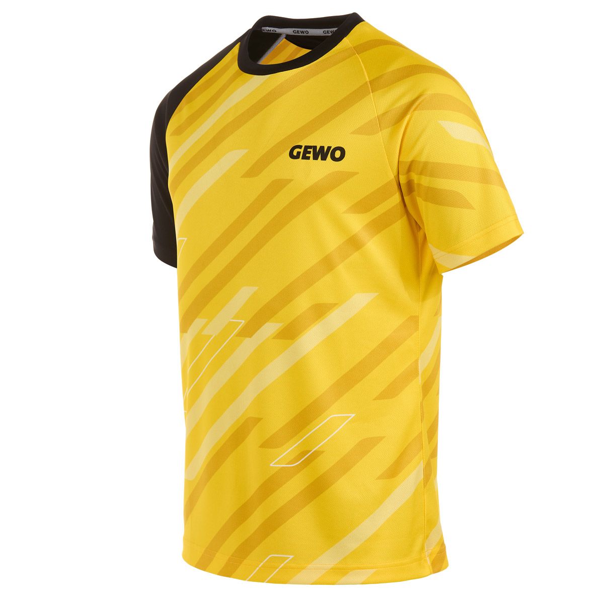 GEWO Ponza II Yellow/Black - Sporty Table Tennis Shirt - Right Side