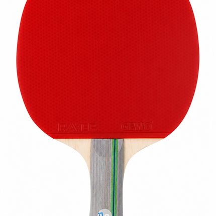 GEWO Rave Action - Pre-Assembled Table Tennis Racket - Flared Handle