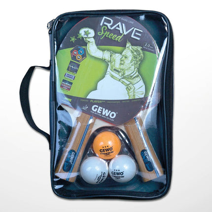GEWO Rave Speed Spin Oriented Table Tennis Racket Set - Front