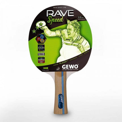 GEWO Rave Speed Spin Oriented Table Tennis Racket Set - PADDLE -Front