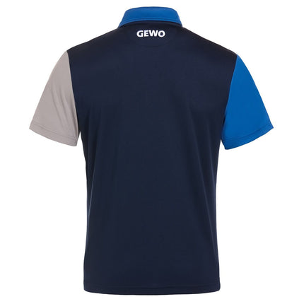 GEWO Ravenna Cotton Shirt - Navy/Royal Blue - Back View