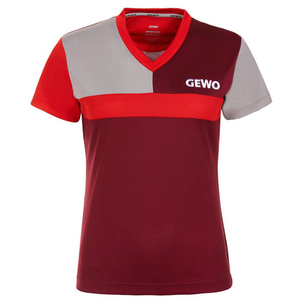 GEWO Ravenna Lady Shirt - Burgundy/Red - Front View