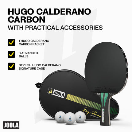 JOOLA Hugo Calderano Carbon Speed Table Tennis Racket Set - Accessories
