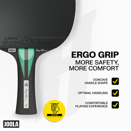 JOOLA Hugo Calderano Carbon Speed Table Tennis Racket Set - Ergo Grip
