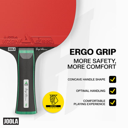 JOOLA Hugo Calderano Duo Pro Table Tennis Racket Set - Ergo Grip