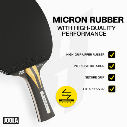 JOOLA Hugo Calderano Infinity Carbon Table Tennis Racket - Micron Rubber