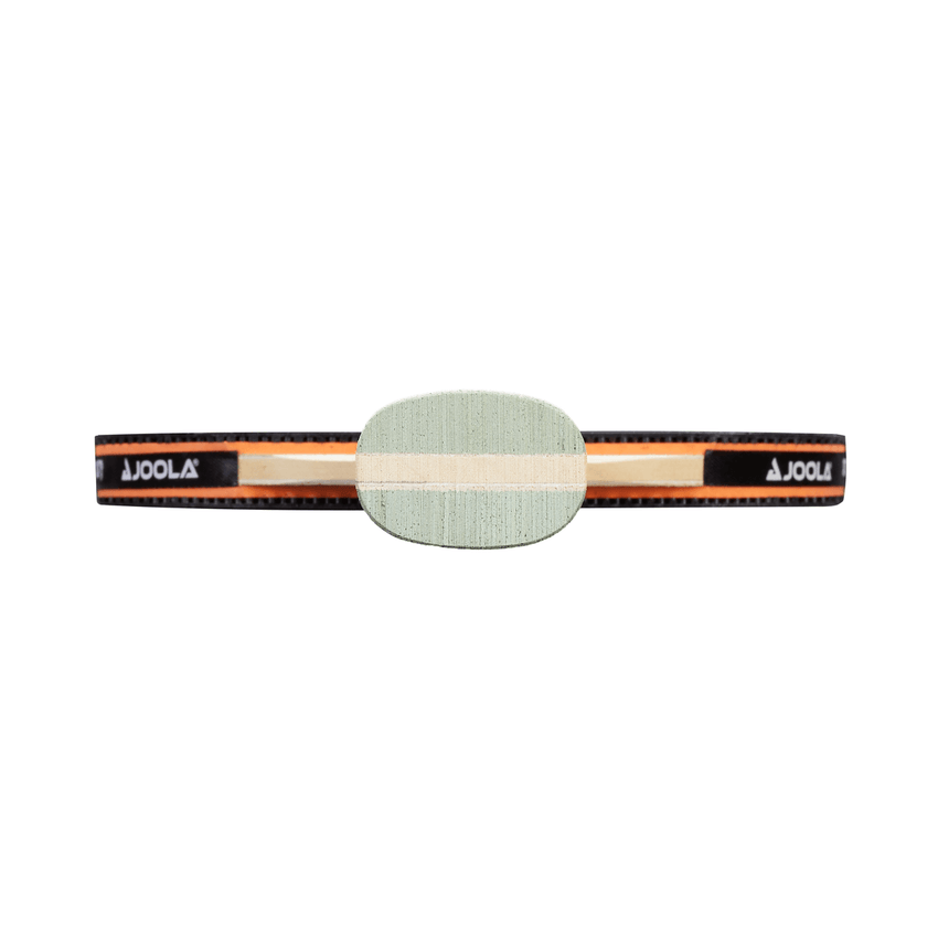 JOOLA Omega Speed Table Tennis Racket with Vison - GREEN - Handle - Edge View