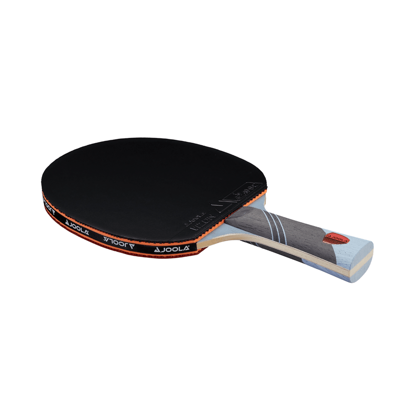 JOOLA Omega Speed Table Tennis Racket with Vison - LIGHT BLUE (RED/BLACK)  - Edge View