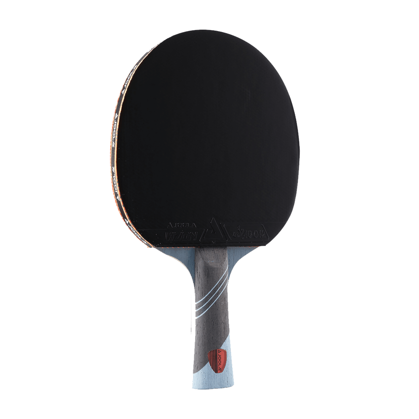 JOOLA Omega Speed Table Tennis Racket with Vison - LIGHT BLUE (RED/BLACK) - Front View