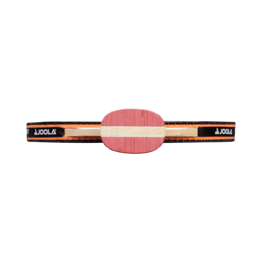JOOLA Omega Speed Table Tennis Racket with Vison - RED - Handle - Edge View