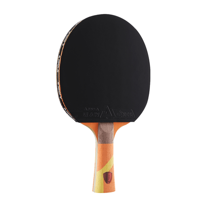 JOOLA Omega Strata Table Tennis Racket with Vizon - Orange - Black Rubber Both Sides
