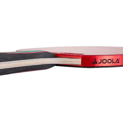JOOLA Red Carbon CTR Table Tennis Racket - Handle-Side View