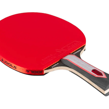 JOOLA Red Carbon Pro Table Tennis Racket - Flared Handle