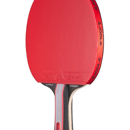 JOOLA Red Carbon Pro Table Tennis Racket - Forehand-Left-Side View