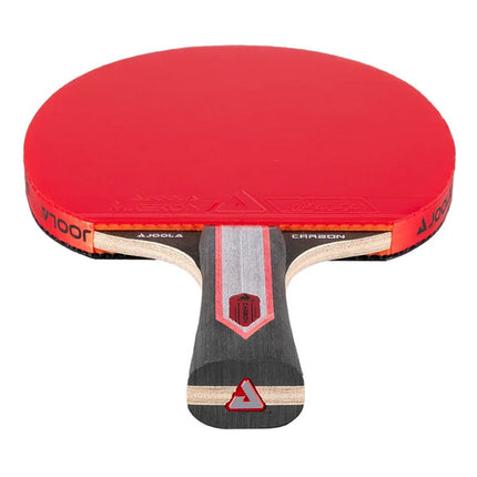 JOOLA Red Carbon Pro Table Tennis Racket - Handle-Front View