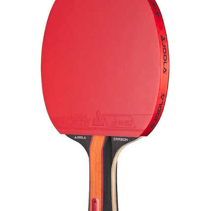 JOOLA Red Carbon X Table Tennis Racket - Forehand-Left-Side View
