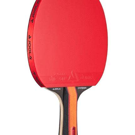 JOOLA Red Carbon X Table Tennis Racket - Forehand-Right-Side View