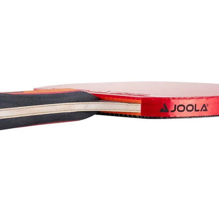 JOOLA Red Carbon X Table Tennis Racket - Handle-Side View