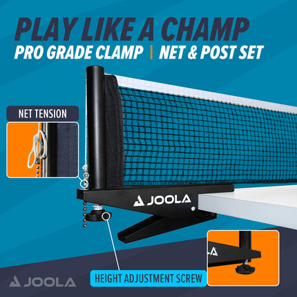 JOOLA Replacement Net for Quattro, Inside, Tour, Triumph and Conversion Top Net and Post Sets - Adjustable Net