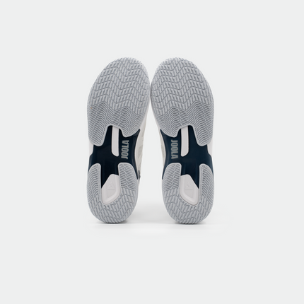 JOOLA SM4Sh Table Tennis Shoe-White/Midnight Navy-Rubber Outsole
