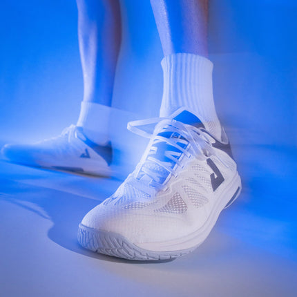 JOOLA SM4Sh Table Tennis Shoe-White/Midnight Navy-Training & Competition