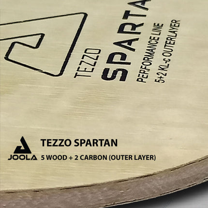 JOOLA Tezzo Spartan Table Tennis Blade - Head-Edge View