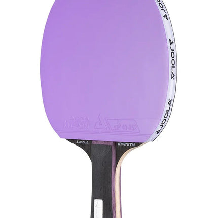 JOOLA White Infinity Carbon Table Tennis Racket - Forehand-Left-Side View