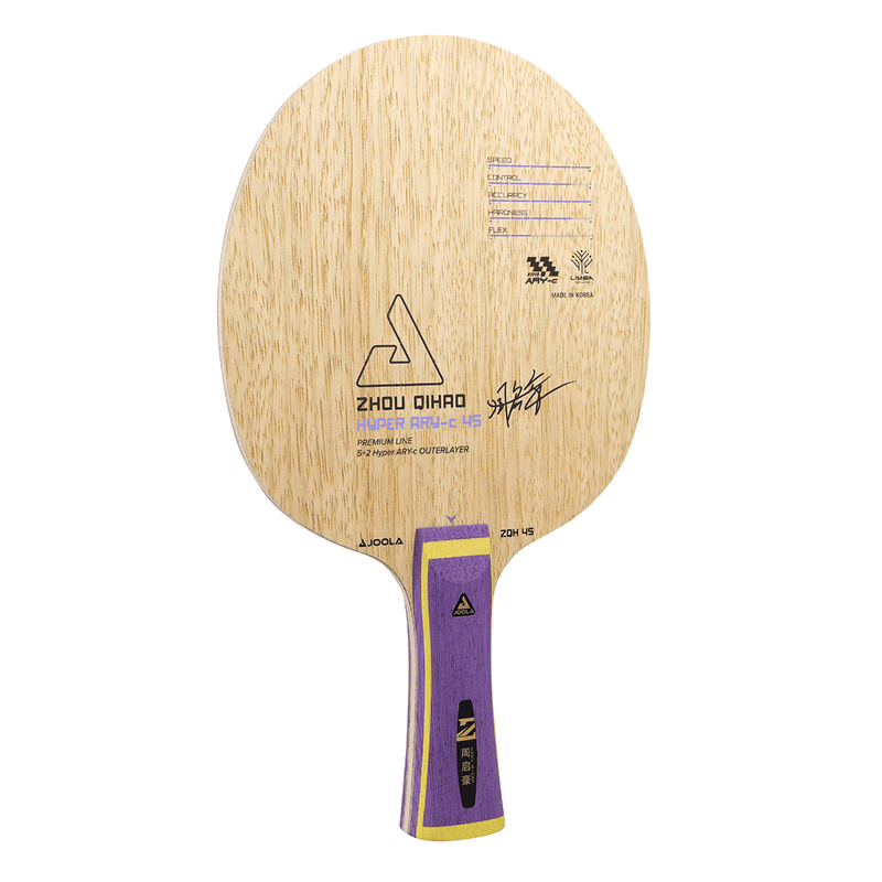 JOOLA Zhou Qihao Hyper-ARY-c 45 - Offensive Table Tennis Blade - FL - Front View